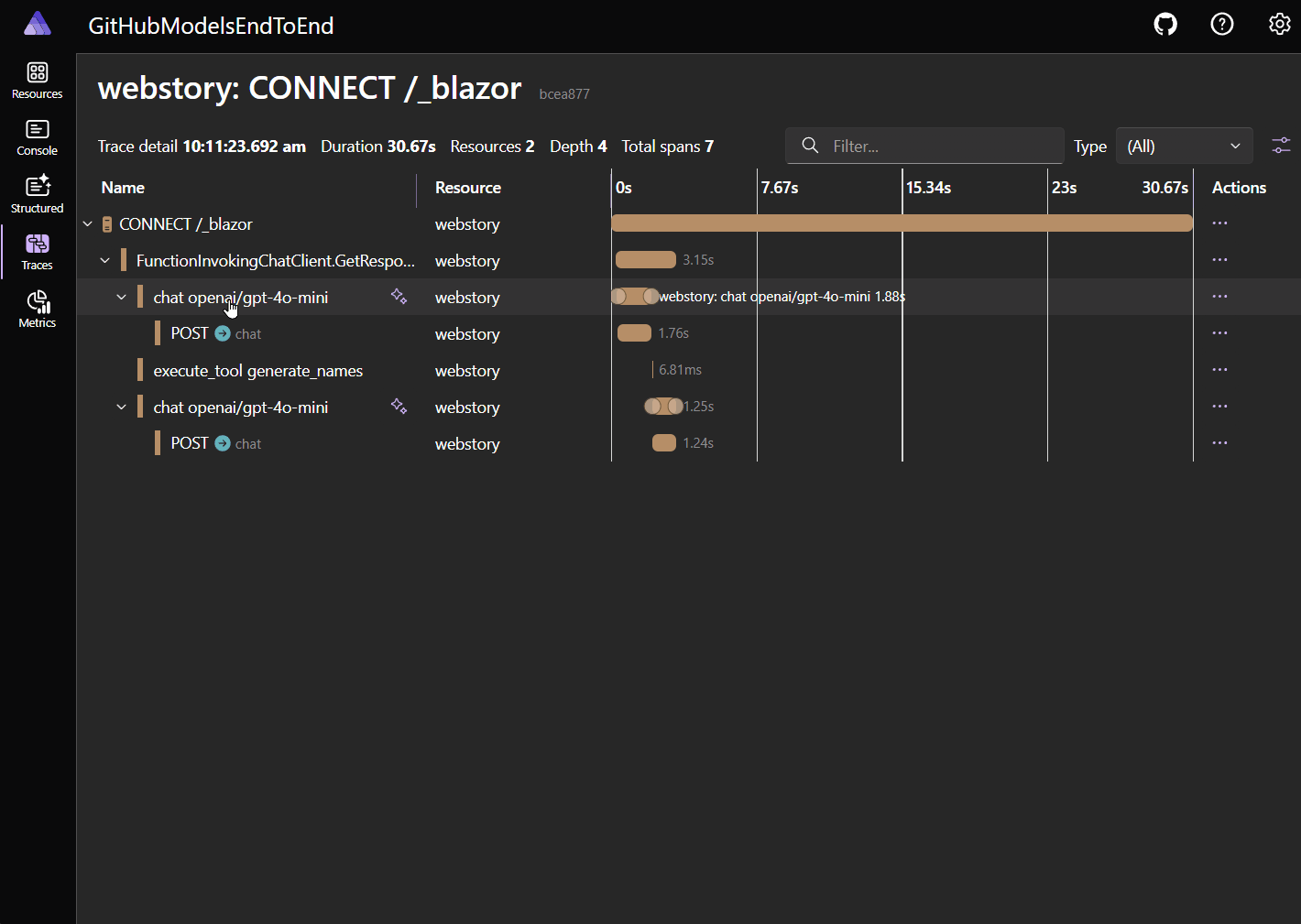 Recording of the GenAI visualizer.