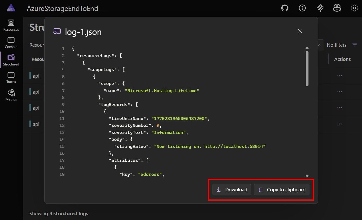 Export JSON dialog with options to copy to clipboard or download