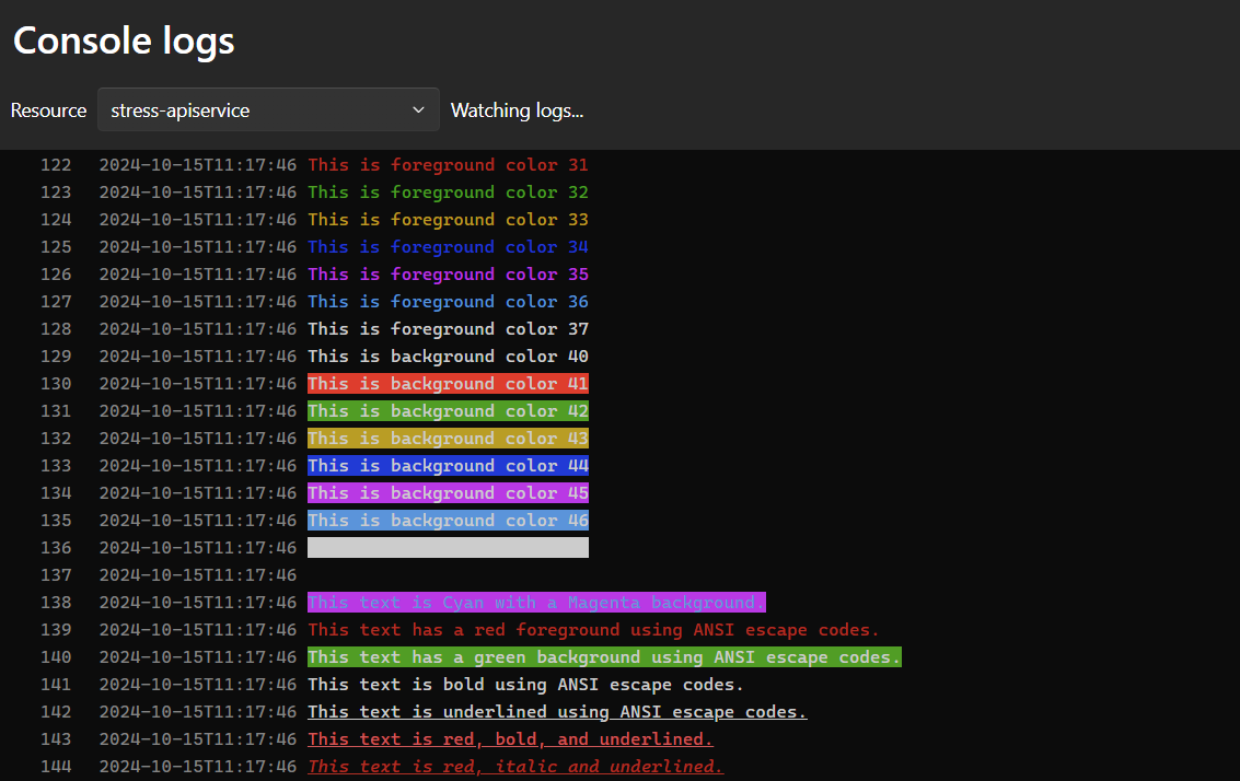 Colorful console logs