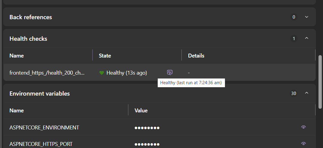Health checks last run time
